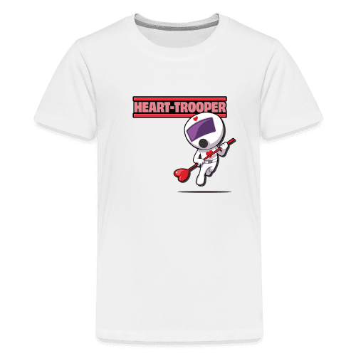 Heart-Trooper Character Comfort Kids Tee - white