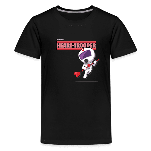 Heart-Trooper Character Comfort Kids Tee - black