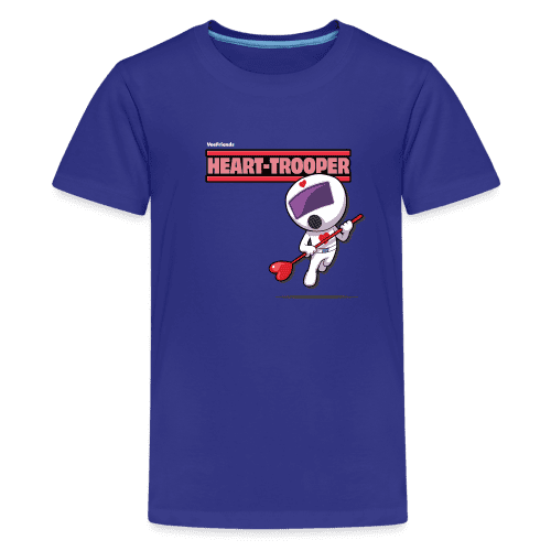 Heart-Trooper Character Comfort Kids Tee - royal blue