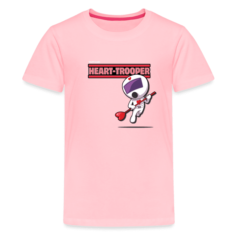 Heart-Trooper Character Comfort Kids Tee - pink