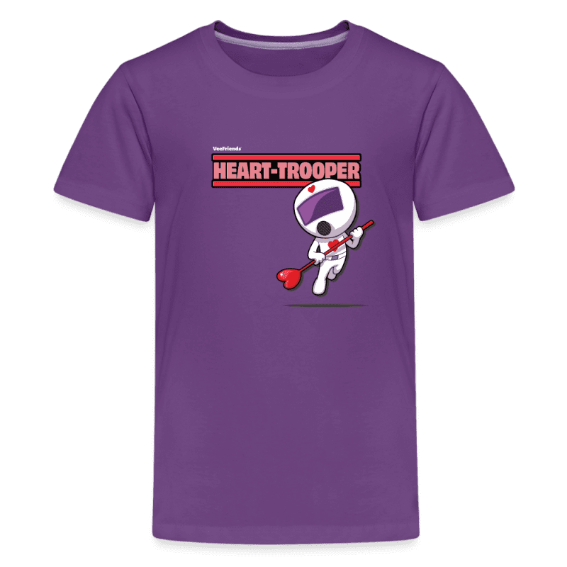 Heart-Trooper Character Comfort Kids Tee - purple