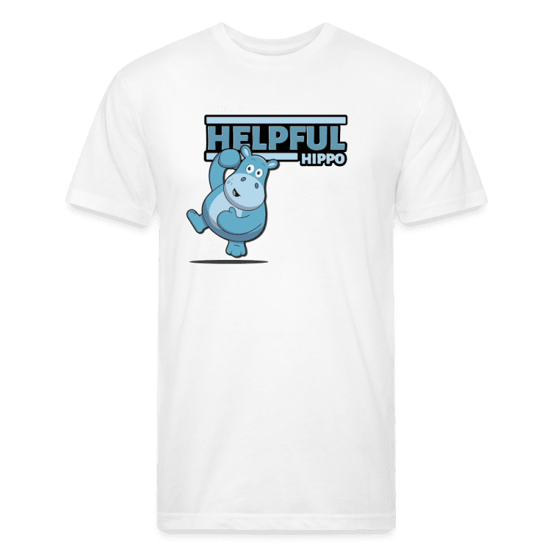 Helpful Hippo Character Comfort Adult Tee - white