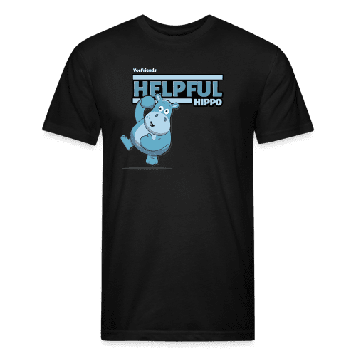 Helpful Hippo Character Comfort Adult Tee - black