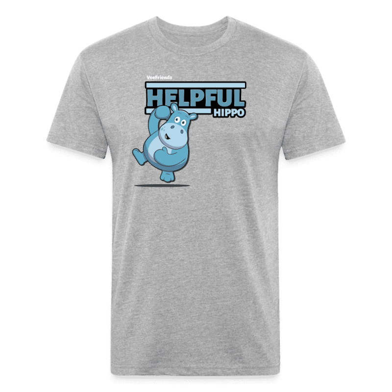 Helpful Hippo Character Comfort Adult Tee - heather gray