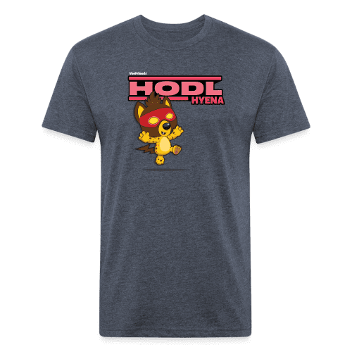 Hodl Hyena Character Comfort Adult Tee - heather navy