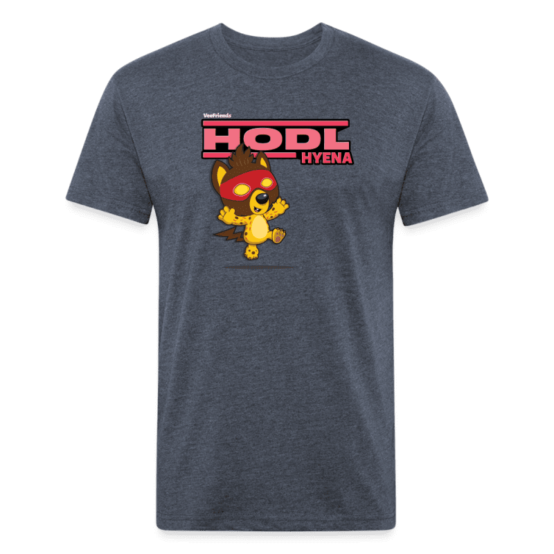 Hodl Hyena Character Comfort Adult Tee - heather navy