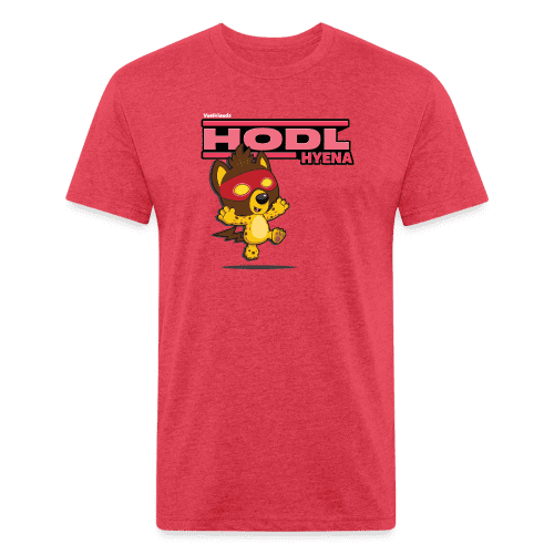 Hodl Hyena Character Comfort Adult Tee - heather red