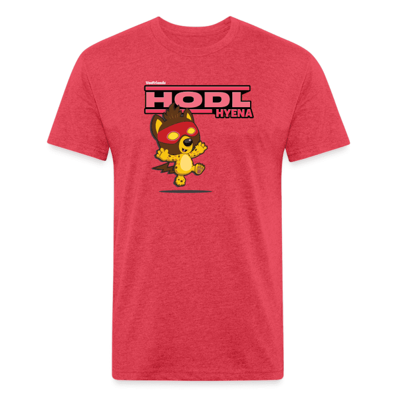 Hodl Hyena Character Comfort Adult Tee - heather red