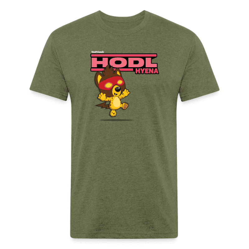 Hodl Hyena Character Comfort Adult Tee - heather military green