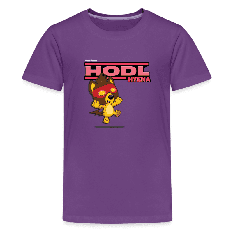 Hodl Hyena Character Comfort Kids Tee - purple