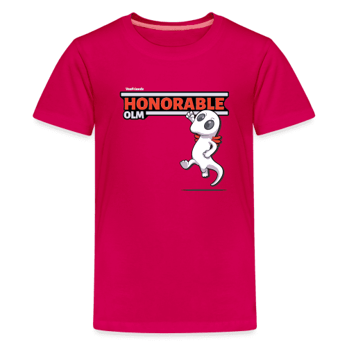 Honorable Olm Character Comfort Kids Tee - dark pink