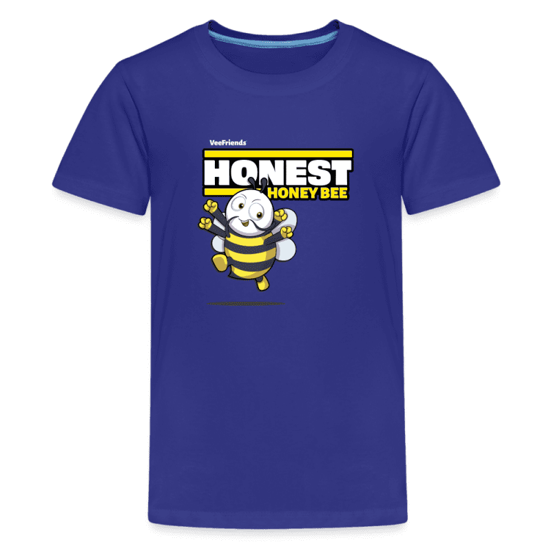 Honest Honey Bee Character Comfort Kids Tee - royal blue