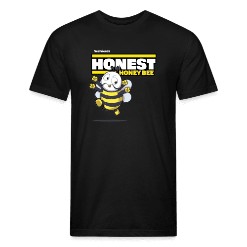 Honest Honey Bee Character Comfort Adult Tee - black