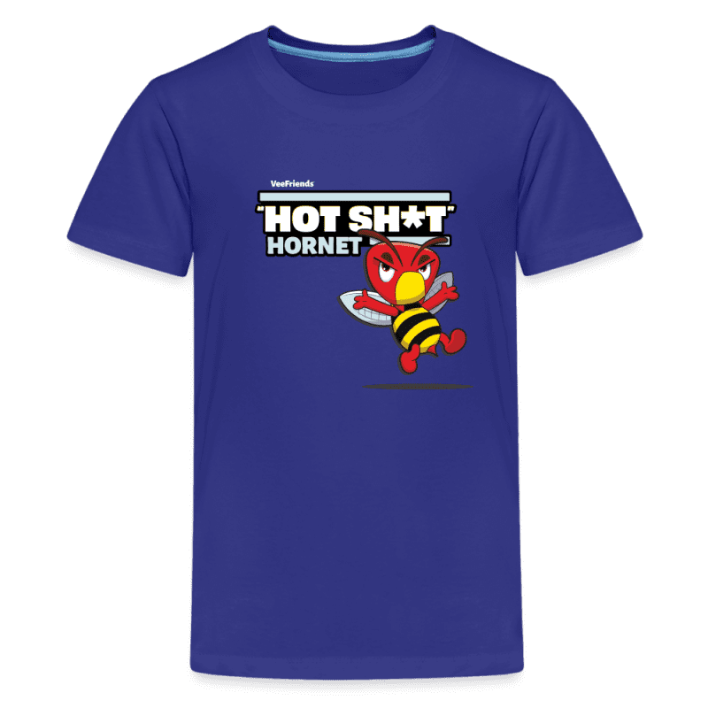 "Hot Sh*t" Hornet Character Comfort Kids Tee - royal blue