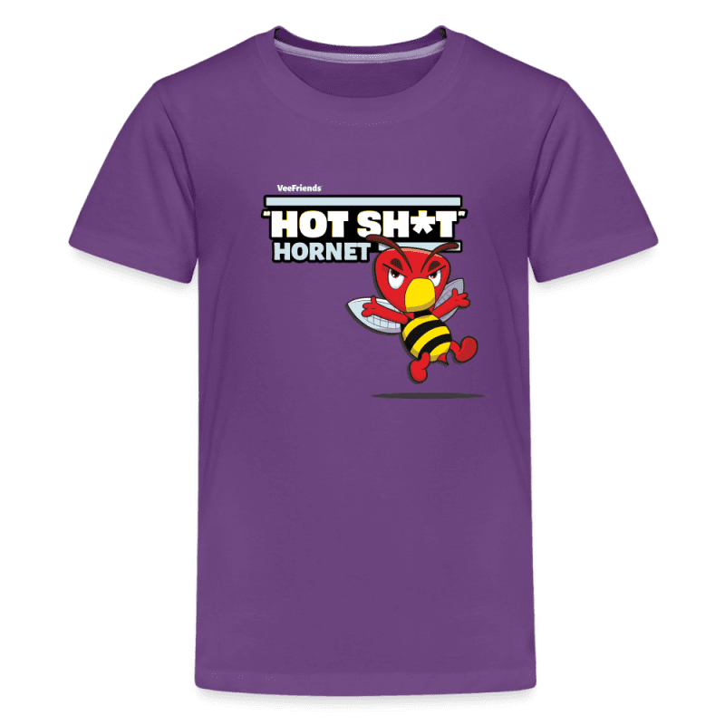 "Hot Sh*t" Hornet Character Comfort Kids Tee - purple