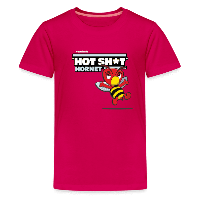 "Hot Sh*t" Hornet Character Comfort Kids Tee - dark pink