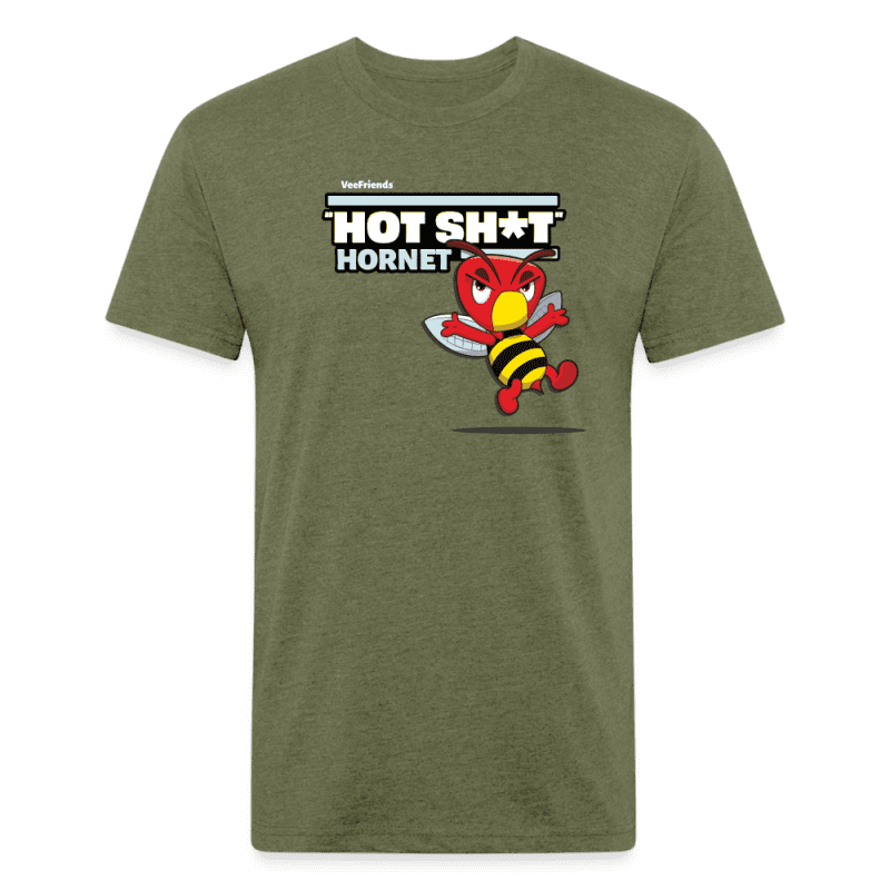 "Hot Sh*t" Hornet Character Comfort Adult Tee - heather military green