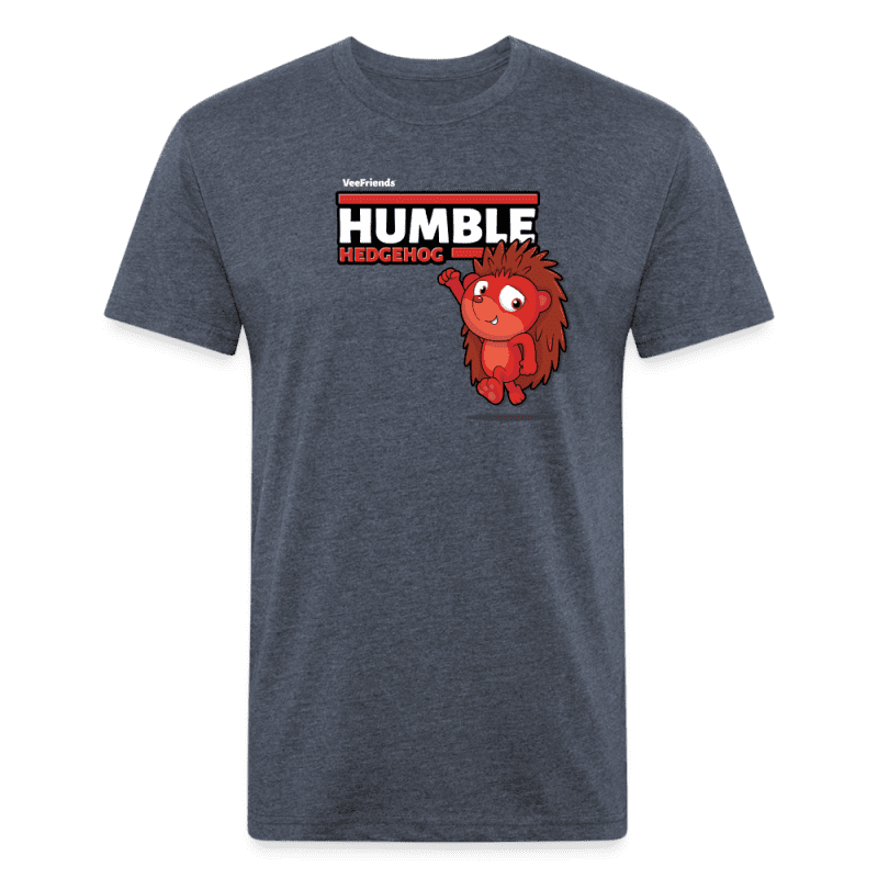 Humble Hedgehog Character Comfort Adult Tee - heather navy