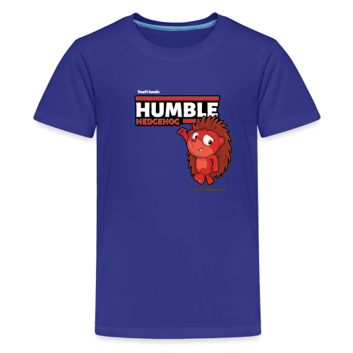 Humble Hedgehog Character Comfort Kids Tee - royal blue