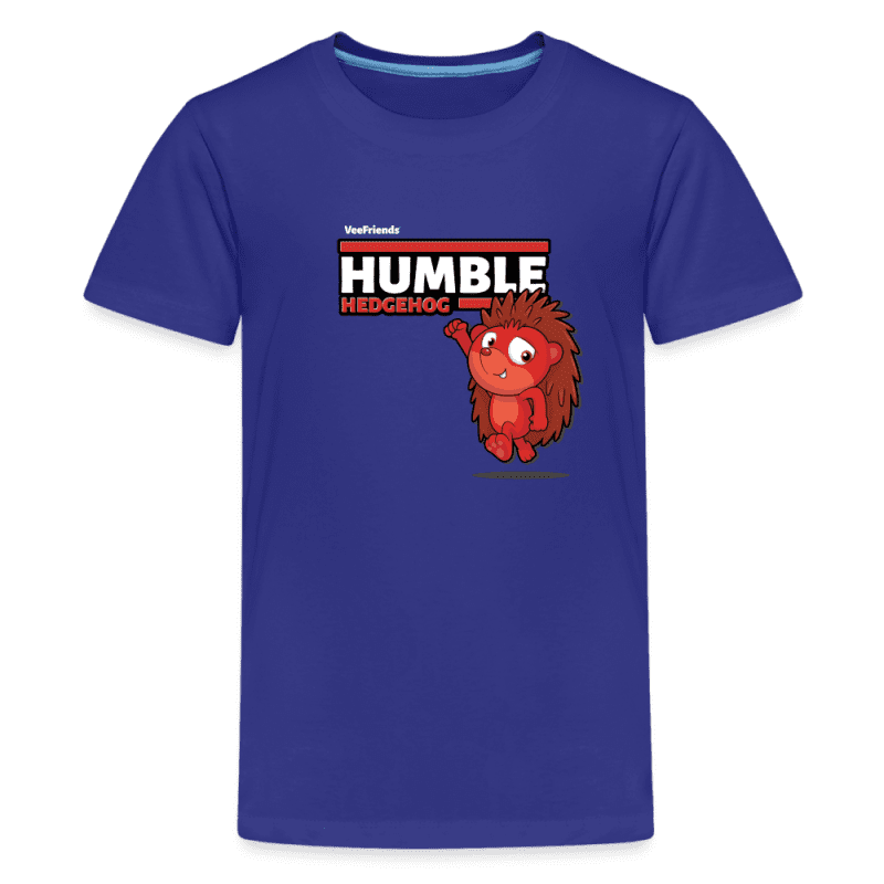 Humble Hedgehog Character Comfort Kids Tee - royal blue