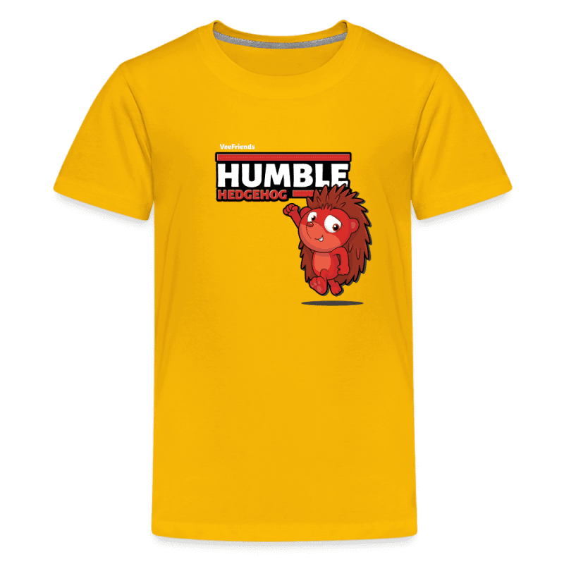 Humble Hedgehog Character Comfort Kids Tee - sun yellow