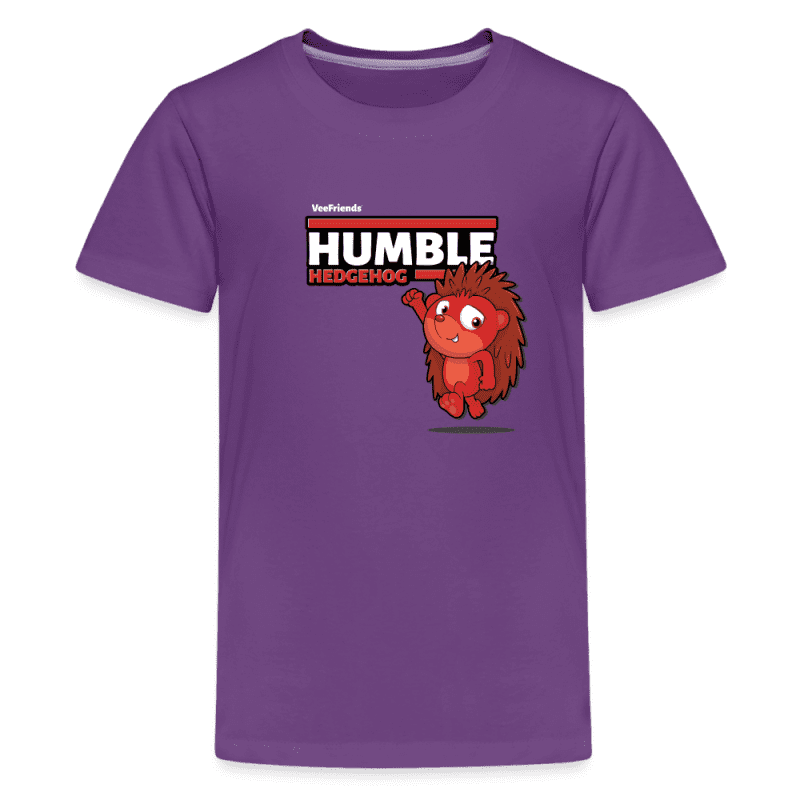 Humble Hedgehog Character Comfort Kids Tee - purple