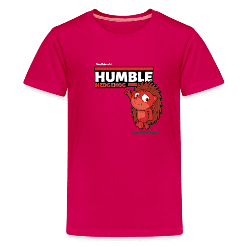 Humble Hedgehog Character Comfort Kids Tee - dark pink