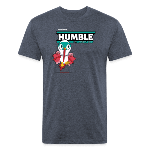 Humble Hummingbird Character Comfort Adult Tee - heather navy