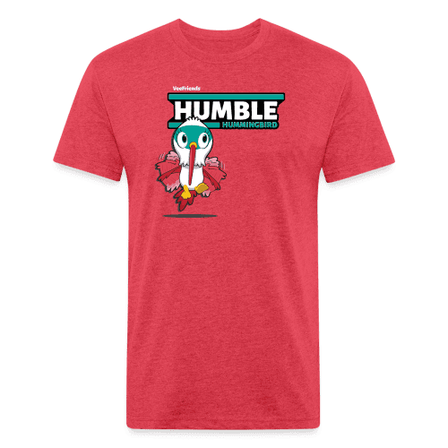 Humble Hummingbird Character Comfort Adult Tee - heather red