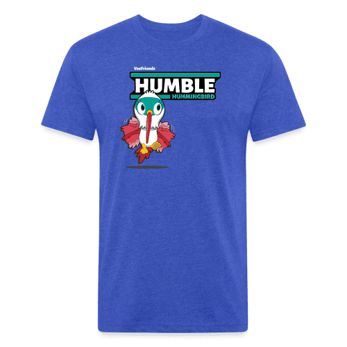 Humble Hummingbird Character Comfort Adult Tee - heather royal