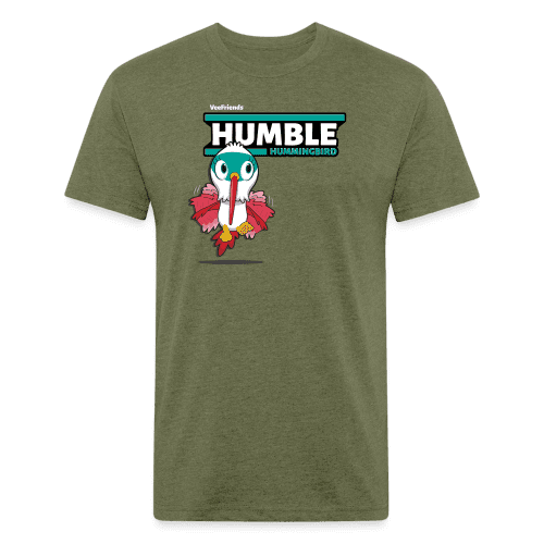 Humble Hummingbird Character Comfort Adult Tee - heather military green