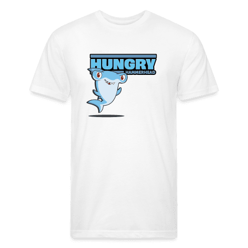 Hungry Hammerhead Character Comfort Adult Tee - white