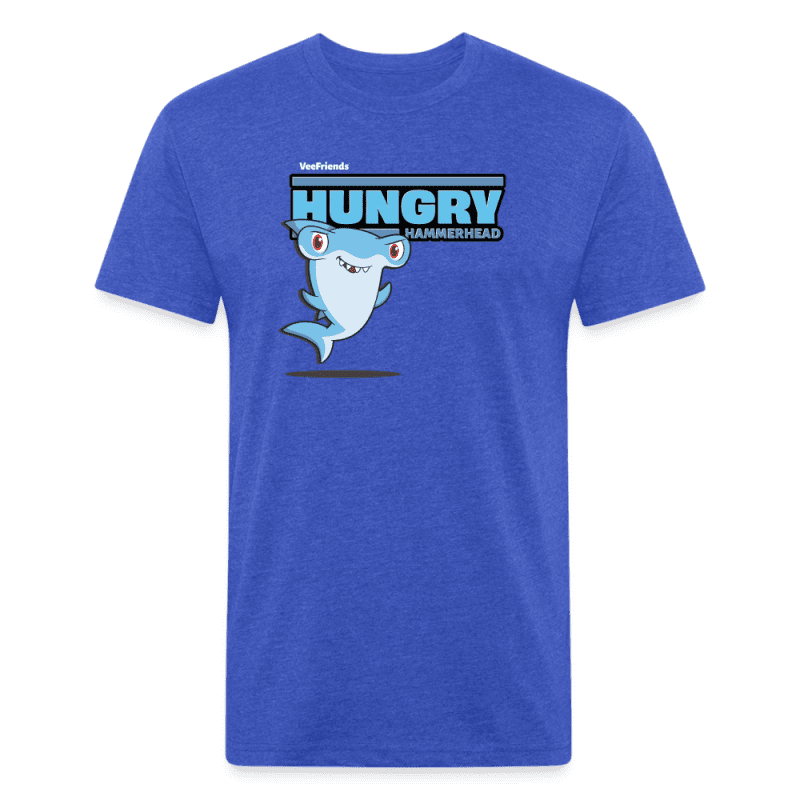 Hungry Hammerhead Character Comfort Adult Tee - heather royal