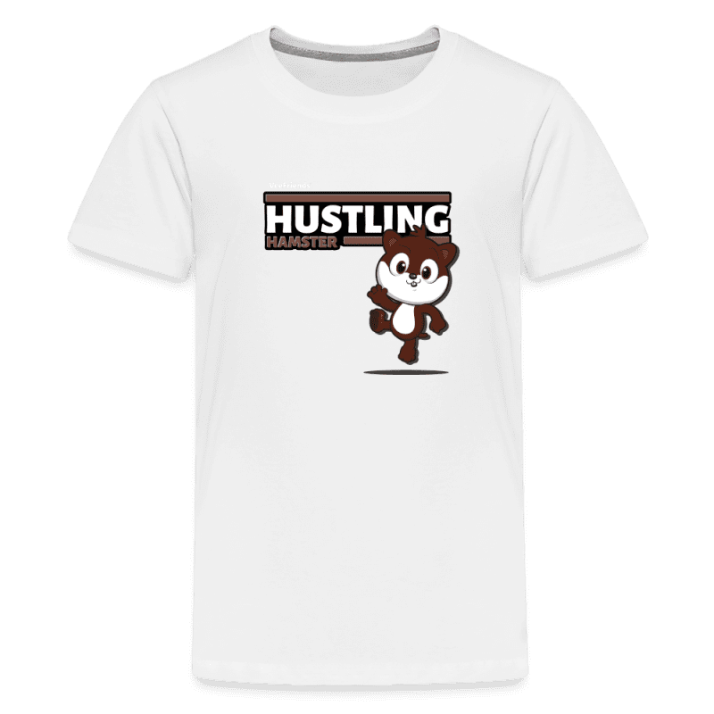 Hustling Hamster Character Comfort Kids Tee - white