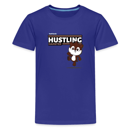 Hustling Hamster Character Comfort Kids Tee - royal blue