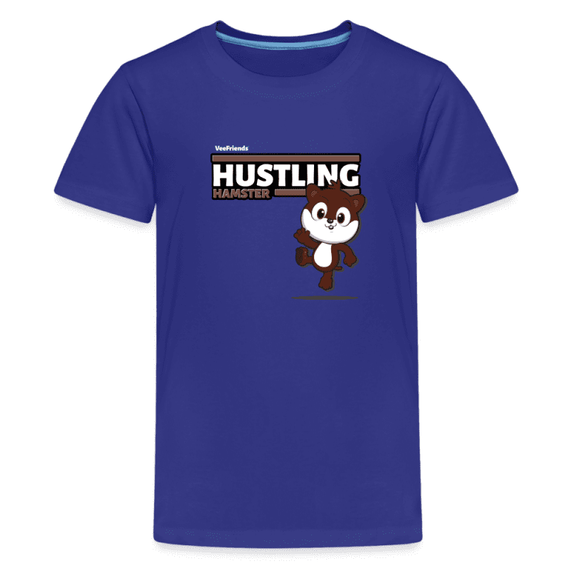 Hustling Hamster Character Comfort Kids Tee - royal blue