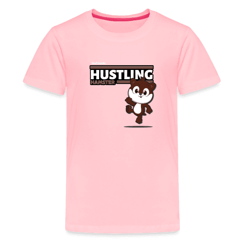 Hustling Hamster Character Comfort Kids Tee - pink