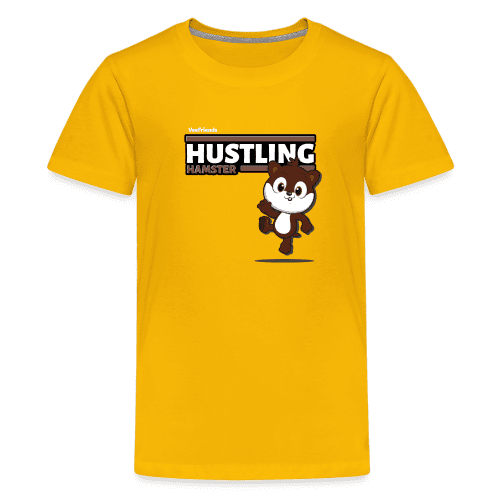 Hustling Hamster Character Comfort Kids Tee - sun yellow