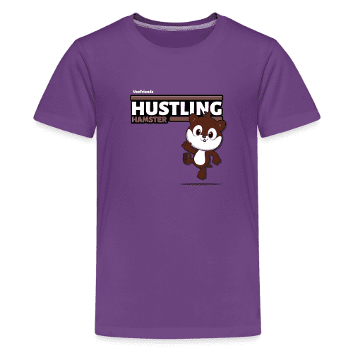 Hustling Hamster Character Comfort Kids Tee - purple