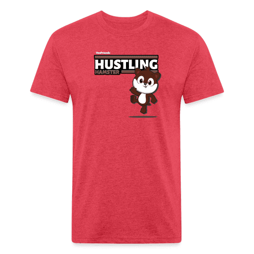 Hustling Hamster Character Comfort Adult Tee - heather red