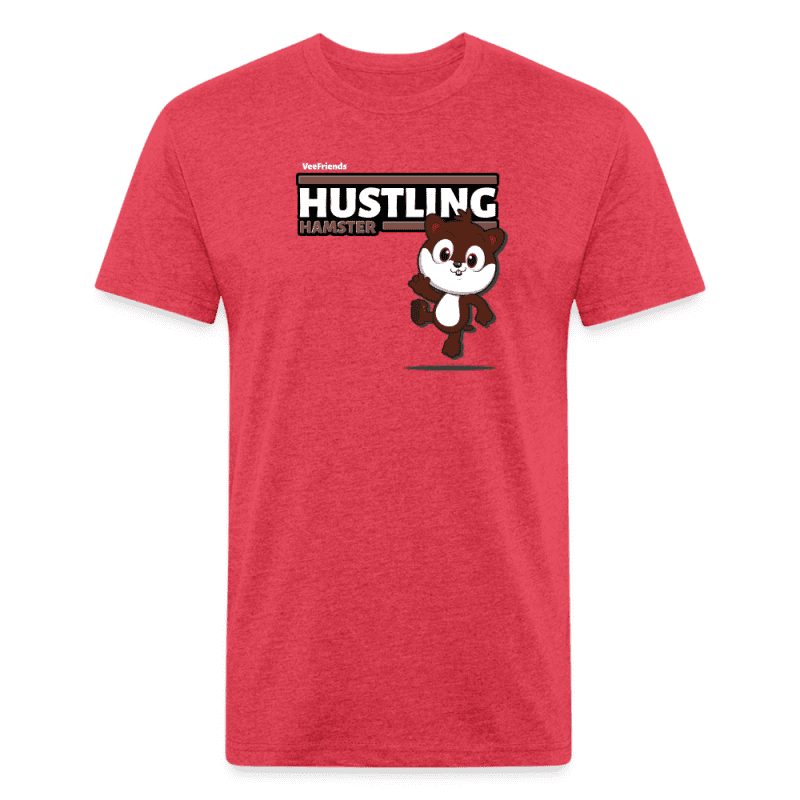 Hustling Hamster Character Comfort Adult Tee - heather red