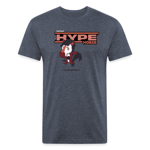 Hype Horse Character Comfort Adult Tee - heather navy