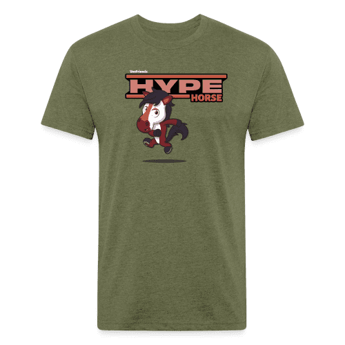 Hype Horse Character Comfort Adult Tee - heather military green