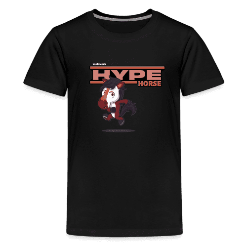 Hype Horse Character Comfort Kids Tee - black