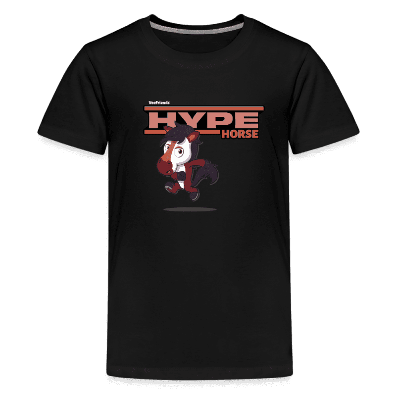 Hype Horse Character Comfort Kids Tee - black