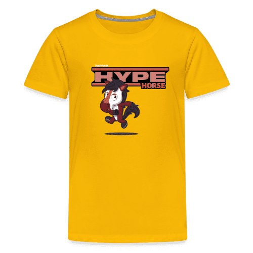 Hype Horse Character Comfort Kids Tee - sun yellow