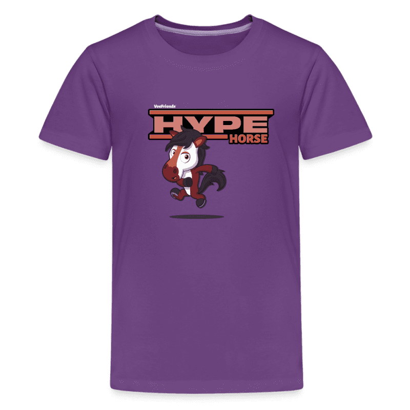 Hype Horse Character Comfort Kids Tee - purple