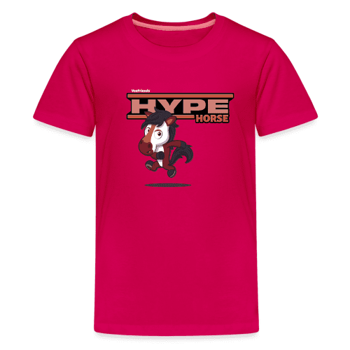 Hype Horse Character Comfort Kids Tee - dark pink