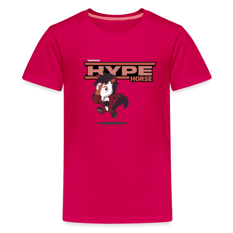 Hype Horse Character Comfort Kids Tee - dark pink