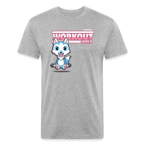 Workout Wolf Character Comfort Adult Tee - heather gray